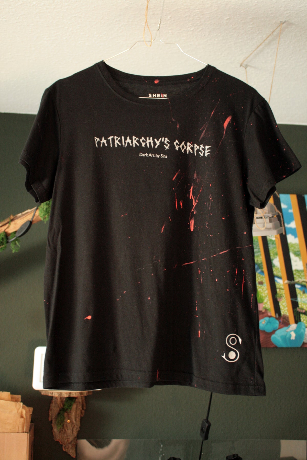 FEMINIST PUNK COLLECTIVE (black with red spots)
