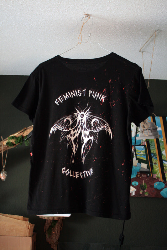 FEMINIST PUNK COLLECTIVE (black with red spots)