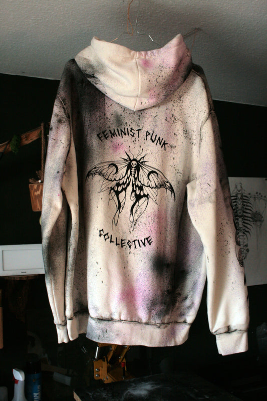 FEMINIST PUNK COLLECTIVE (white and dirty pink style)