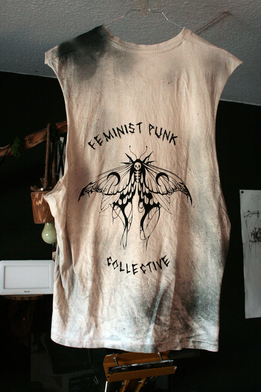 FEMINIST PUNK COLLECTIVE (beige used look tank top)